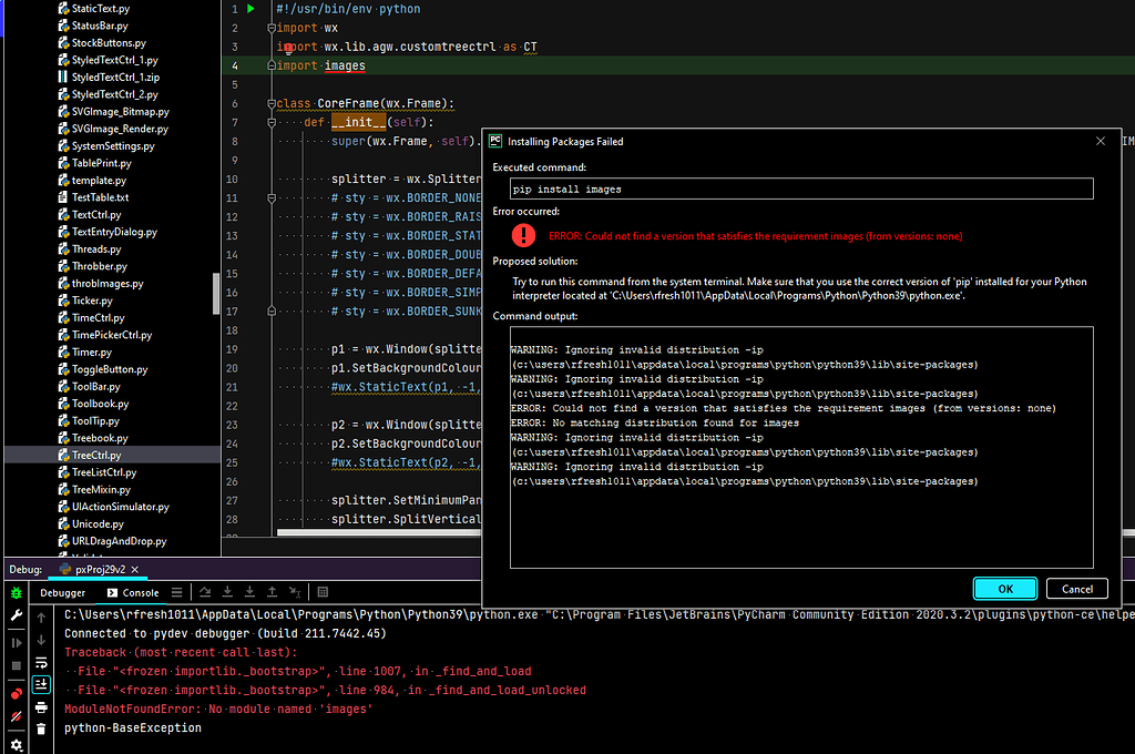 Import images error message - wxPython Users - Discuss wxPython